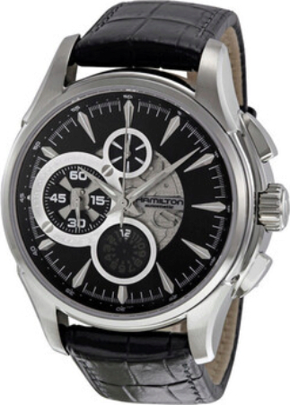 Hamilton Herrklocka H76712751 Khaki Silverfärgad/Läder Ø44 mm - Hamilton