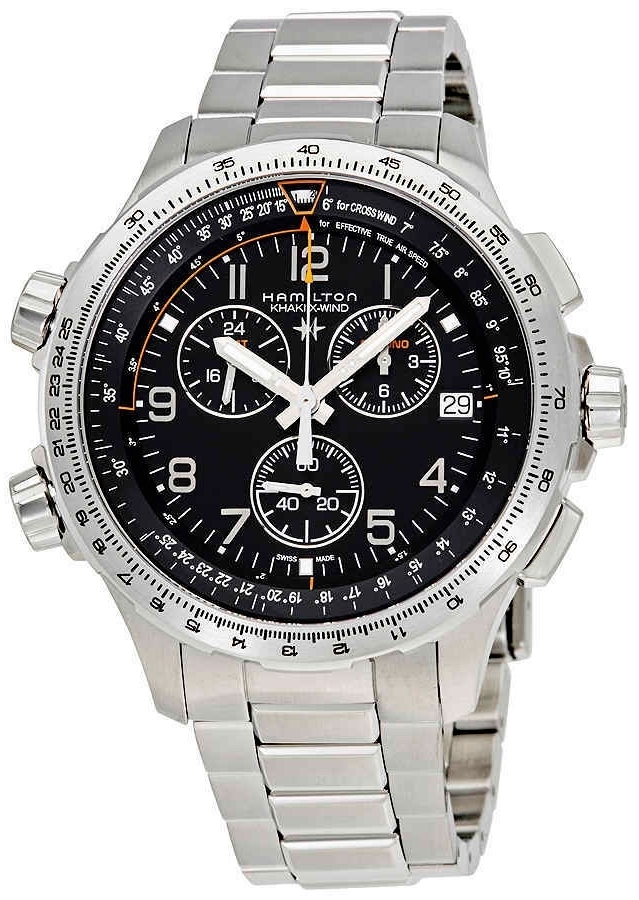 Hamilton Herrklocka H77912135 Khaki Aviation Svart/Stål Ø46 mm - Hamilton