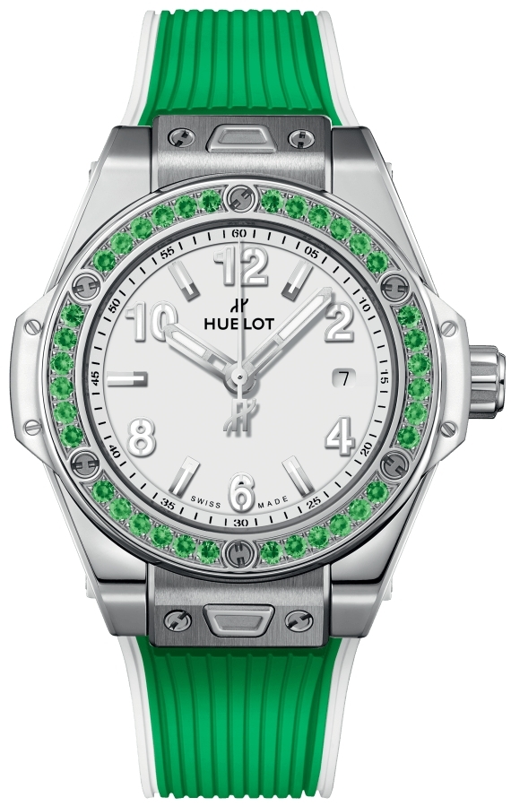 Hublot Damklocka 485.SG.2210.RX.1222 Big Bang 33mm Vit/Gummi Ø33 mm - Hublot