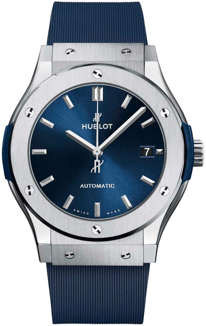 Hublot Herrklocka 511.NX.7170.RX Classic Fusion Blå/Gummi Ø45 mm - Hublot