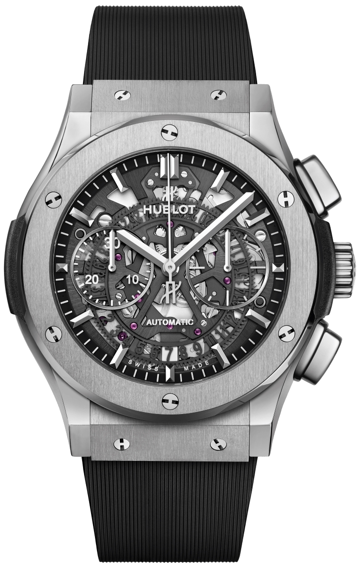 Hublot Herrklocka 525.NX.0170.RX Classic Fusion Aerofusion Grå/Gummi - Hublot