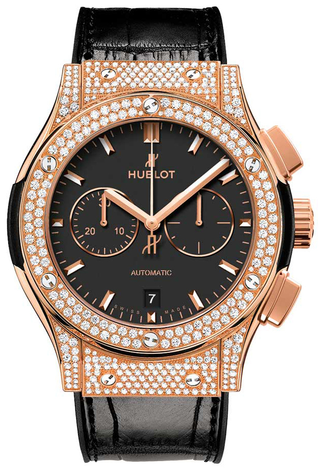 Hublot Herrklocka 541.OX.1181.LR.1704 Classic Fusion Svart/Läder - Hublot