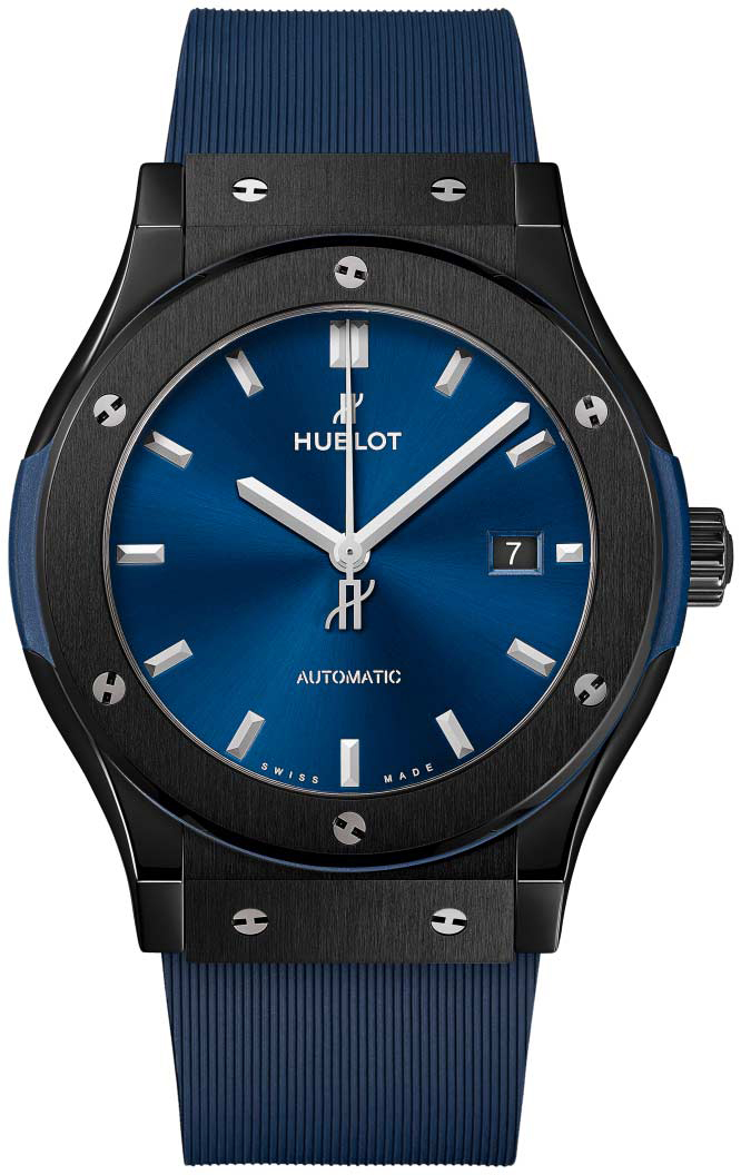 Hublot Herrklocka 542.CM.7170.RX Classic Fusion Blå/Gummi Ø42 mm - Hublot