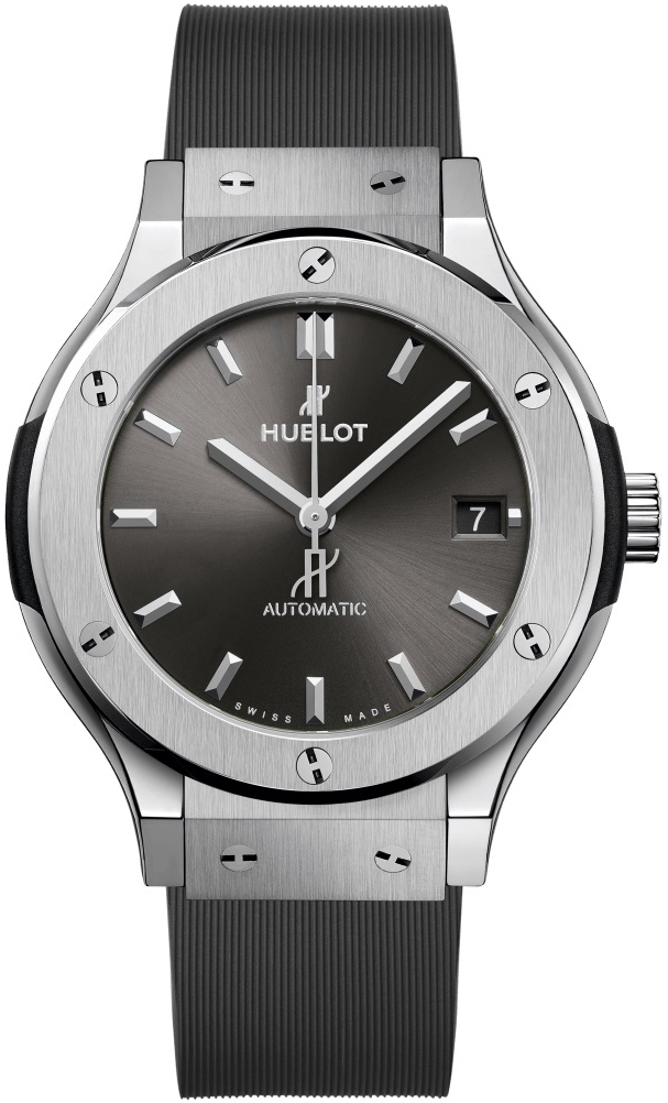 Hublot Herrklocka 565.NX.7071.RX Classic Fusion Grå/Gummi Ø38 mm - Hublot