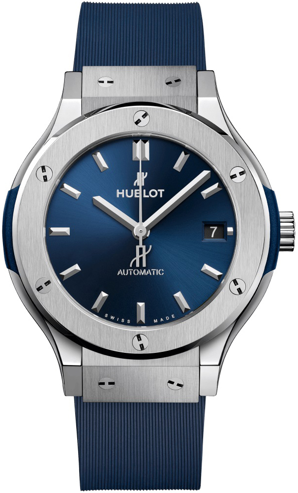 Hublot Herrklocka 565.NX.7170.RX Classic Fusion Blå/Gummi Ø38 mm - Hublot