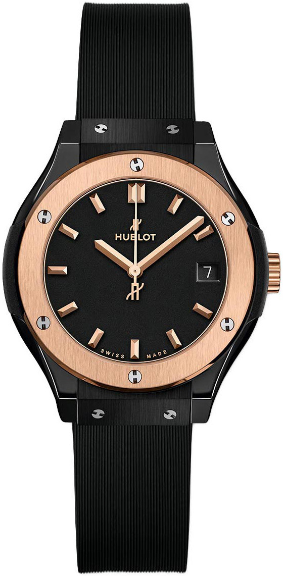Hublot Damklocka 581.CO.1181.RX Classic Fusion Svart/Gummi Ø33 mm - Hublot
