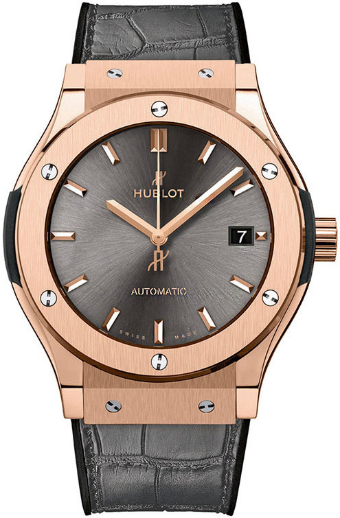 Hublot Damklocka 581.OX.7081.LR Classic Fusion Grå/Gummi Ø33 mm - Hublot