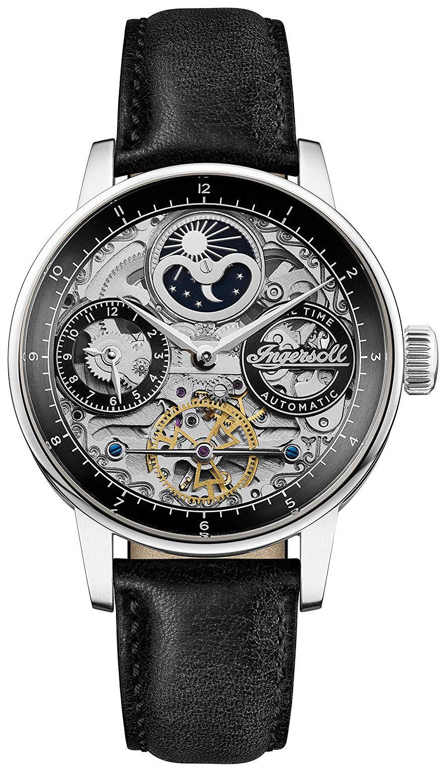 Ingersoll Herrklocka I07701 Skelettskuren/Läder Ø42 mm - Ingersoll