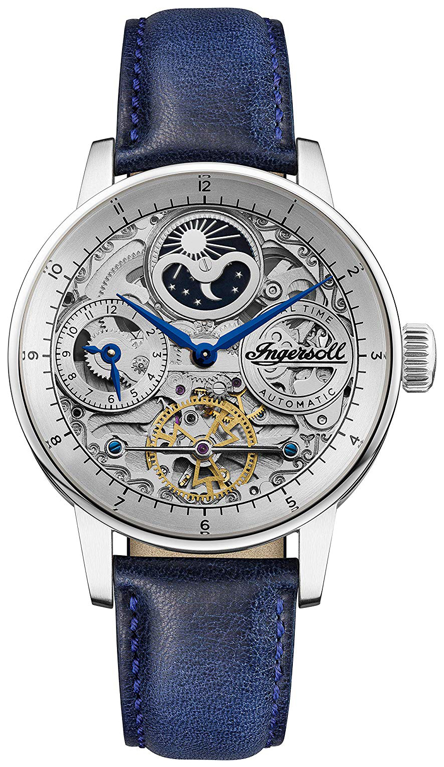 Ingersoll Herrklocka I07702 Skelettskuren/Läder Ø42 mm - Ingersoll