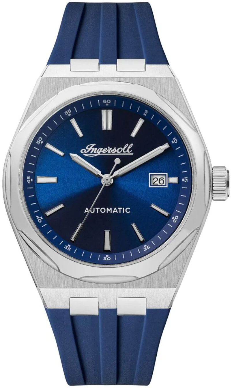 Ingersoll Herrklocka I16802 The Rider Blå/Gummi Ø43 mm