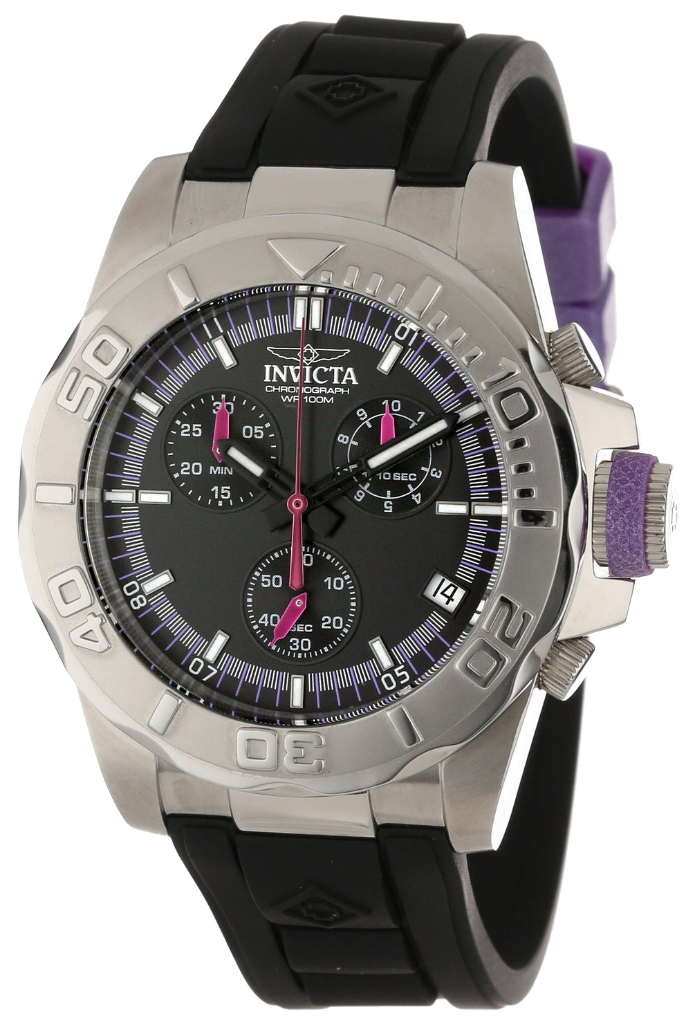 Invicta Pro Diver Herrklocka 12154 Svart/Gummi Ø44 mm - Invicta