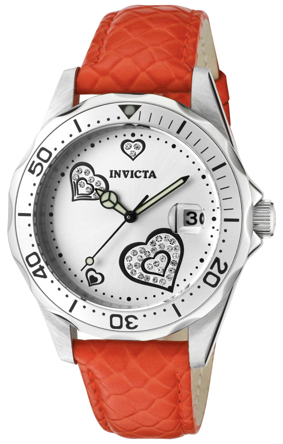 Invicta Pro Diver Damklocka 12402 Silverfärgad/Läder Ø38 mm - Invicta