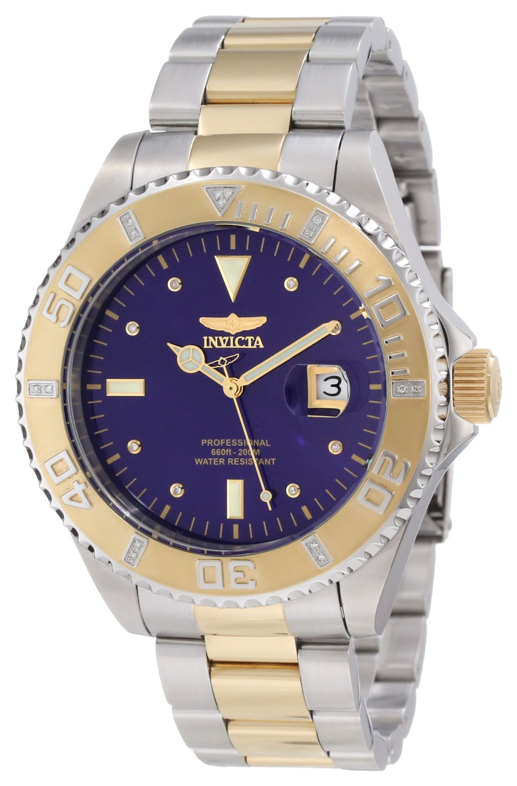 Invicta Pro Diver Herrklocka 12818 Blå/Gulguldtonat stål Ø47 mm - Invicta