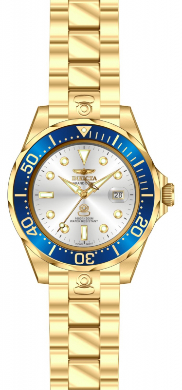 Invicta Herrklocka 13872 Pro Diver Silverfärgad/Gulguldtonat stål - Invicta