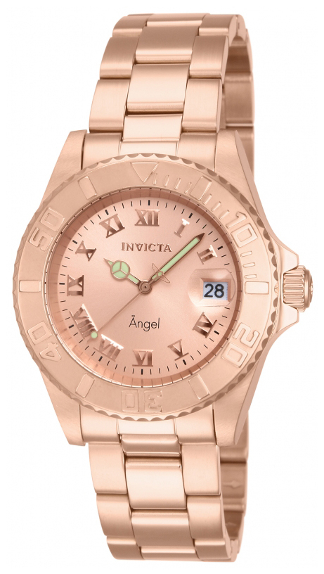 Invicta Damklocka 14322 Angel Roséguldstonad/Roséguldstonat stål