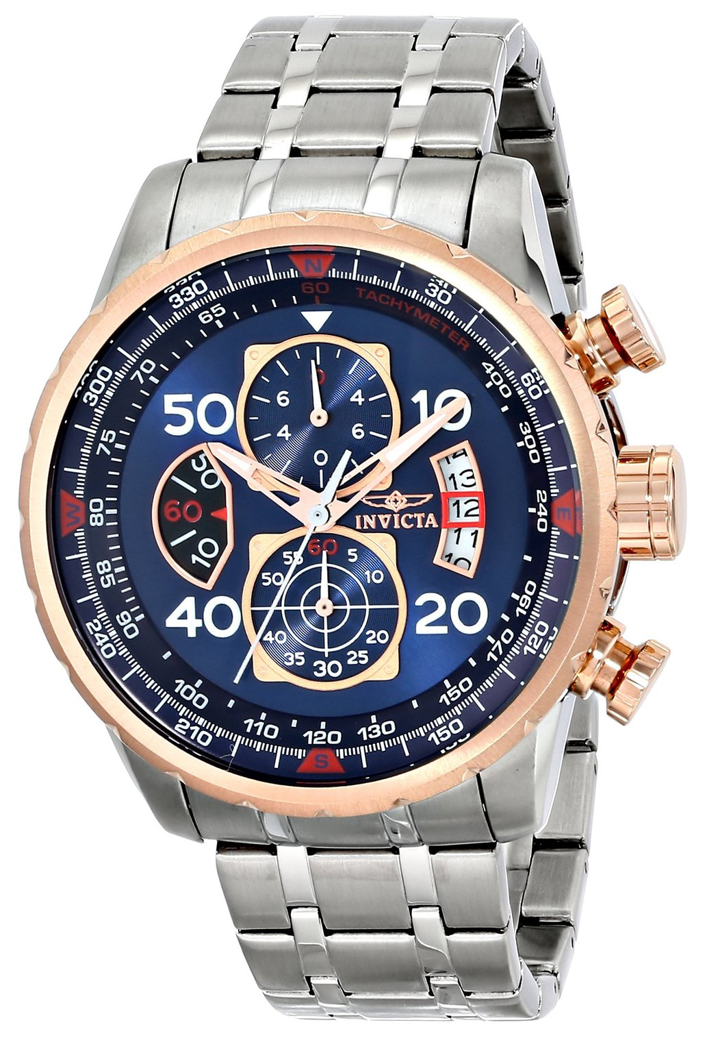 Invicta Herrklocka 17203 Aviator Blå/Stål Ø48 mm - Invicta