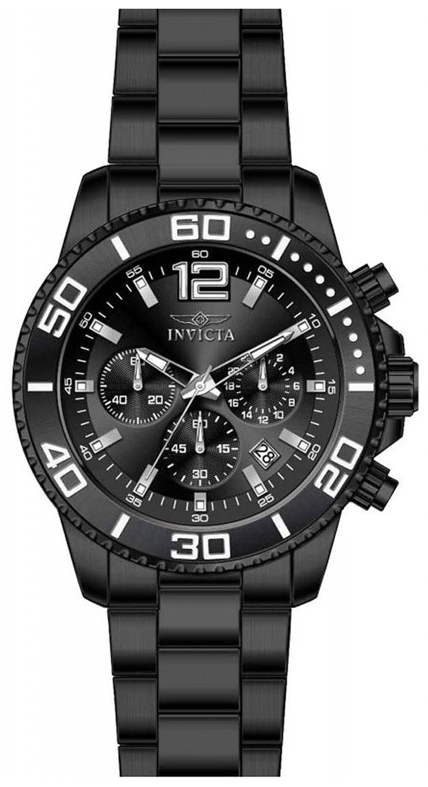 Invicta Pro Diver Herrklocka 17404 Svart/Stål Ø45 mm - Invicta