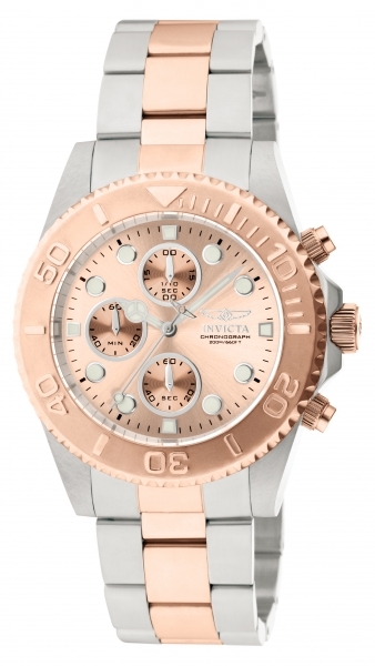 Invicta Pro Diver Herrklocka 1775 Roséguldstonad/Guldtonat stål Ø43 mm - Invicta