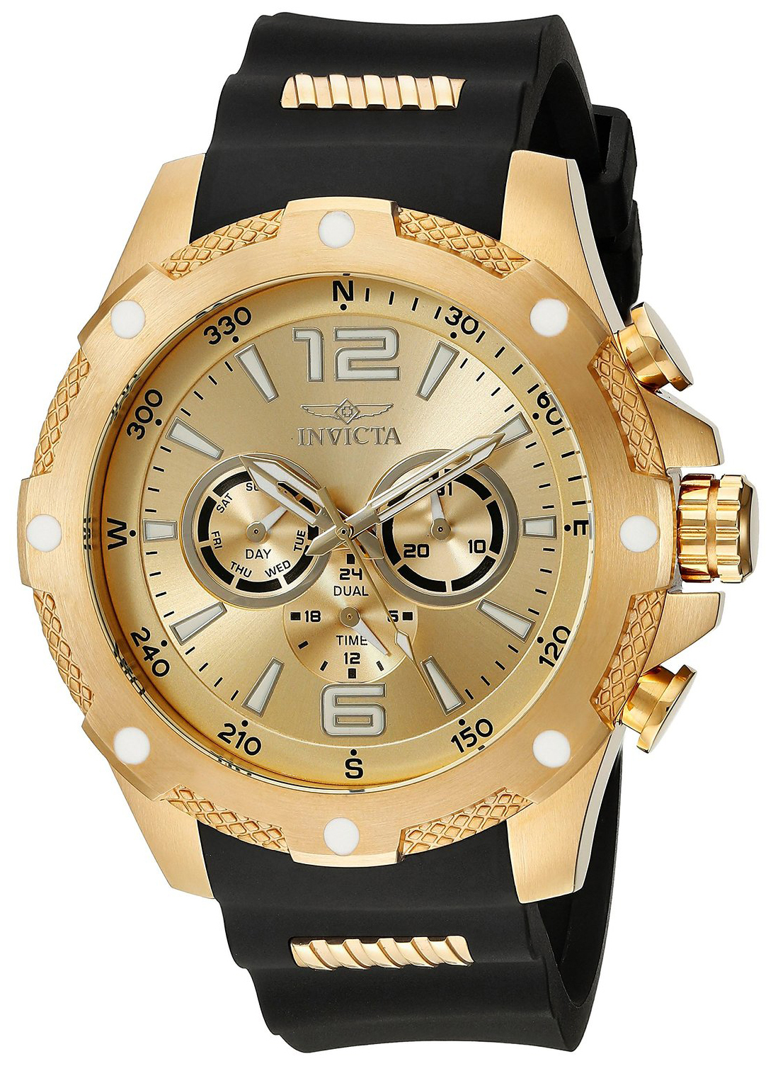 Invicta Herrklocka 19660 I-Force Guld/Gulguldtonat st&aring;l &Oslash;50 mm