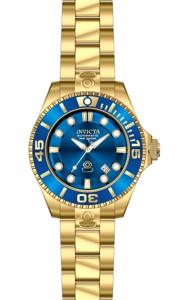 Invicta Herrklocka 19806 Pro Diver Blå/Gulguldtonat stål Ø47 mm