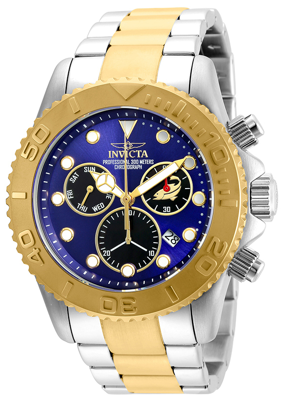 Invicta Pro Diver Herrklocka 20346 Blå/Gulguldtonat stål Ø50 mm - Invicta