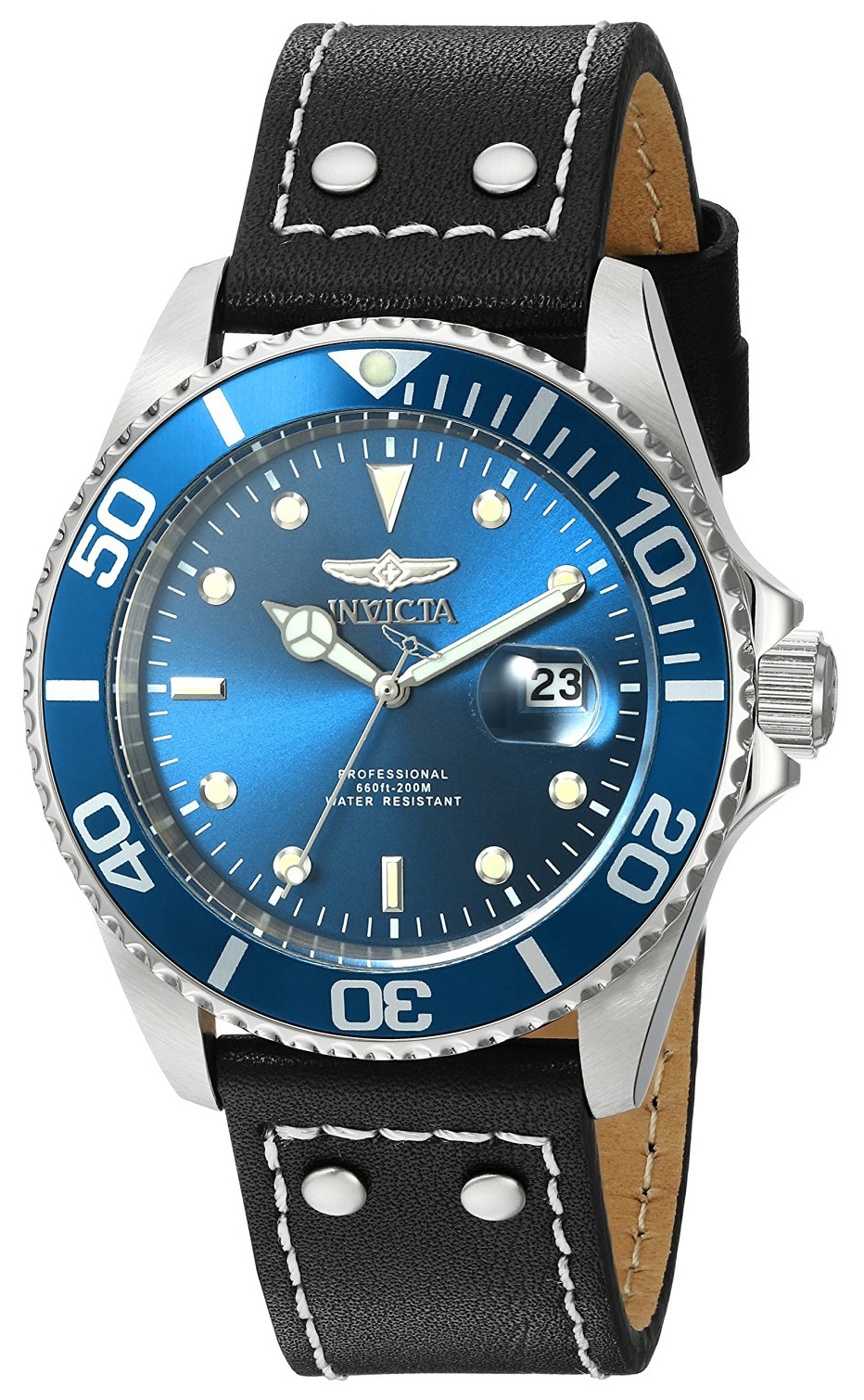 Invicta Herrklocka 22068 Pro Diver Blå/Läder Ø43 mm - Invicta