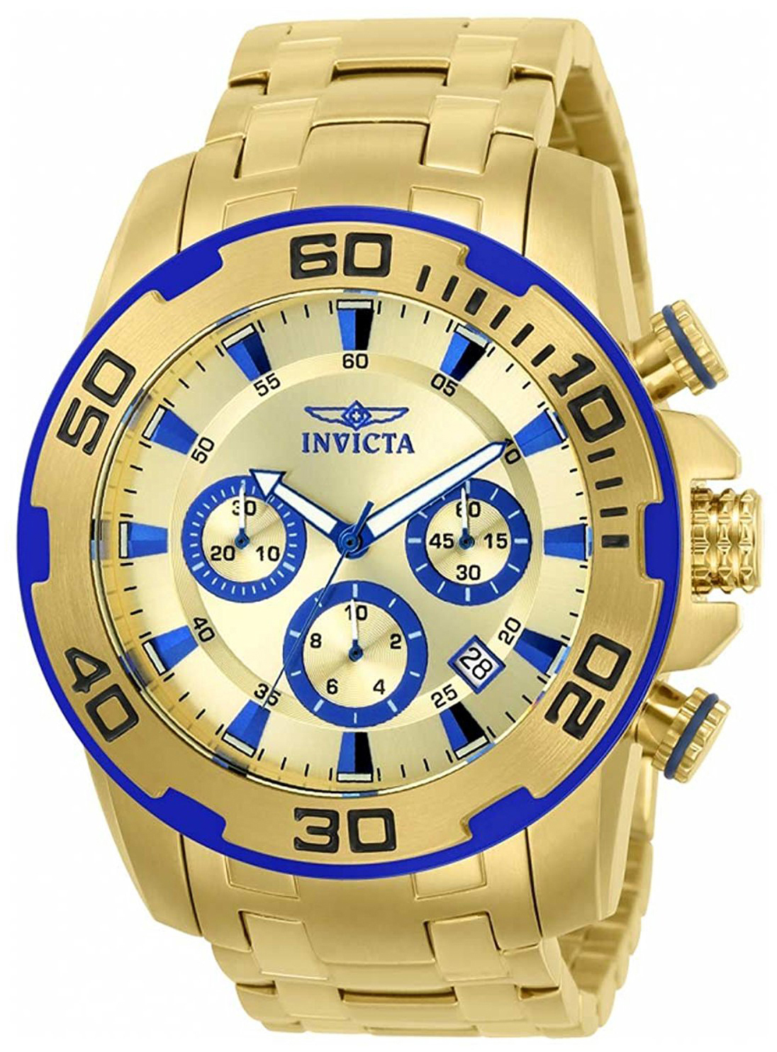 Invicta Pro Diver Herrklocka 22320 Gulguldstonad/Gulguldtonat stål Ø50 mm - Invicta