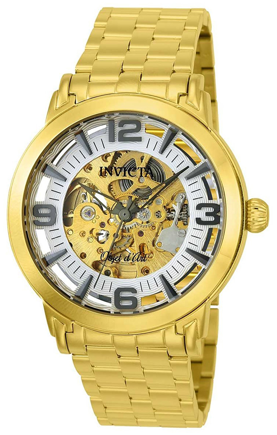 Invicta 99999 Herrklocka 22599 Vit/Gulguldtonat stål Ø44 mm - Invicta