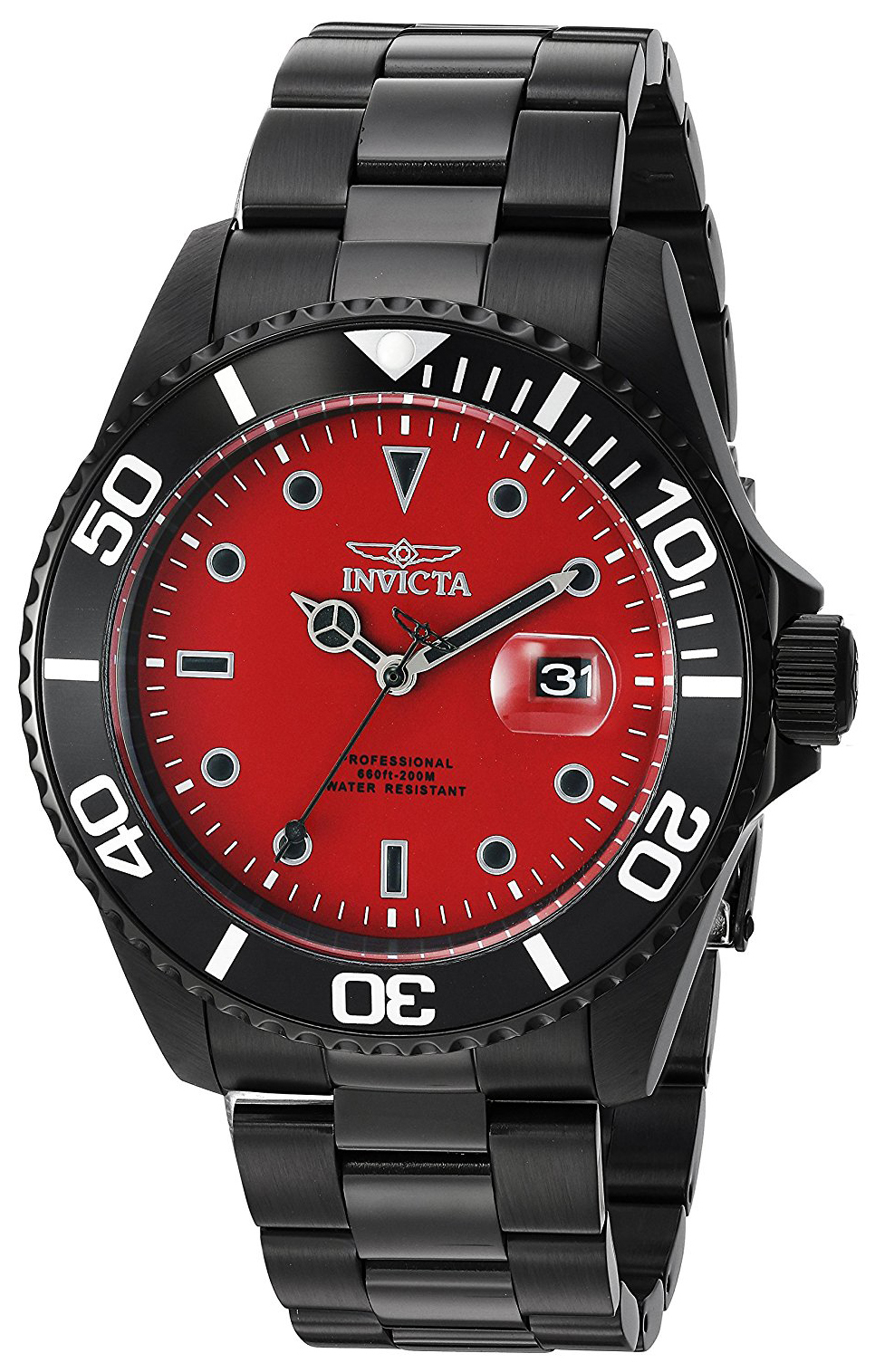 Invicta Pro Diver Herrklocka 23007 Röd/Stål Ø43 mm - Invicta