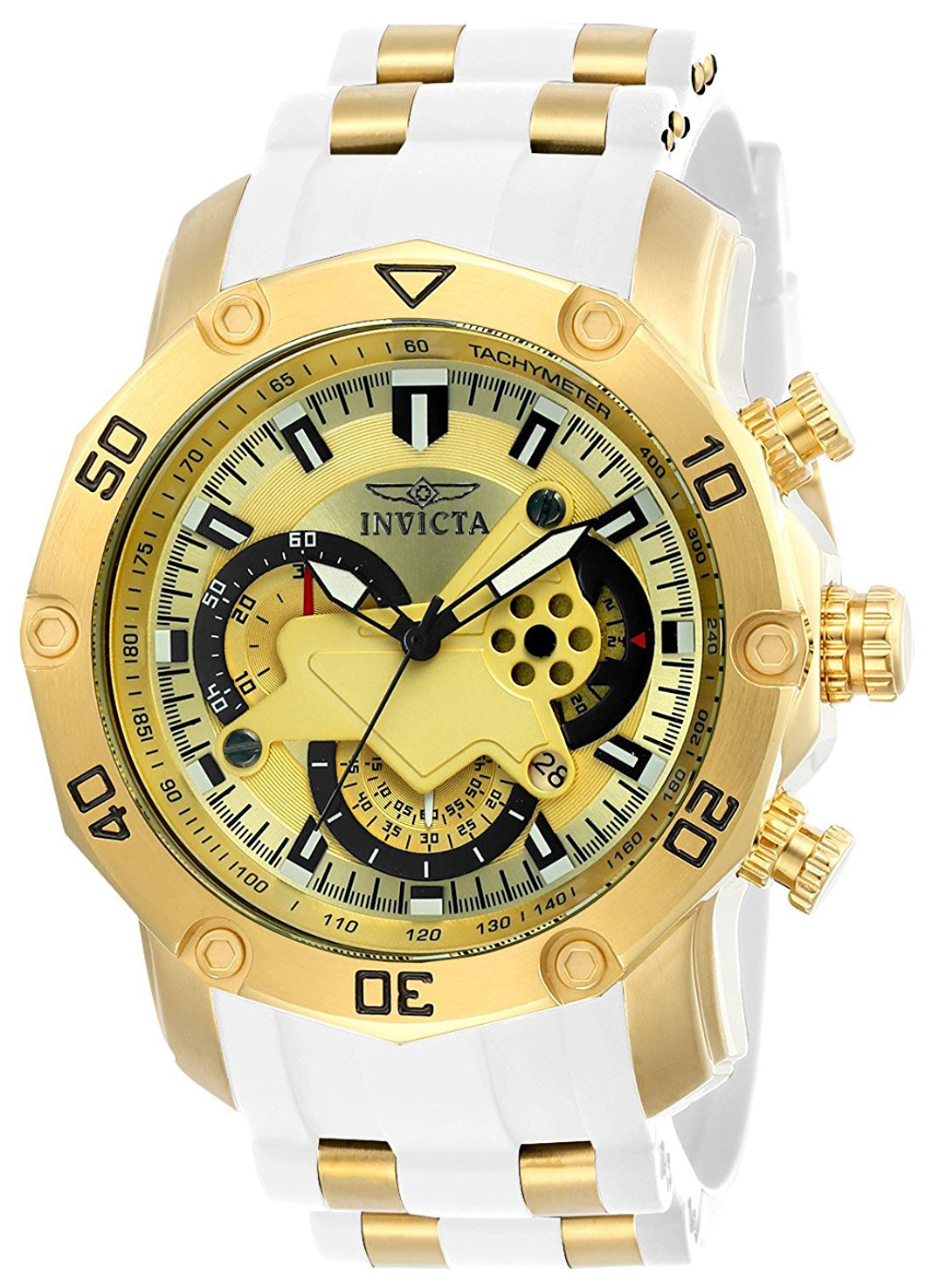 Invicta Pro Diver Herrklocka 23424 Gulguldstonad/Gulguldtonat stål Ø49 mm - Invicta