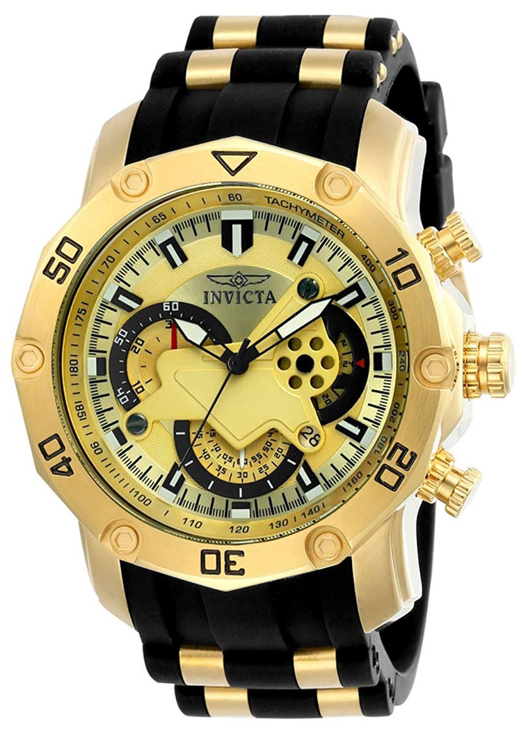 Invicta Pro Diver Herrklocka 23427 Gulguldstonad/Gulguldtonat stål Ø50 mm - Invicta