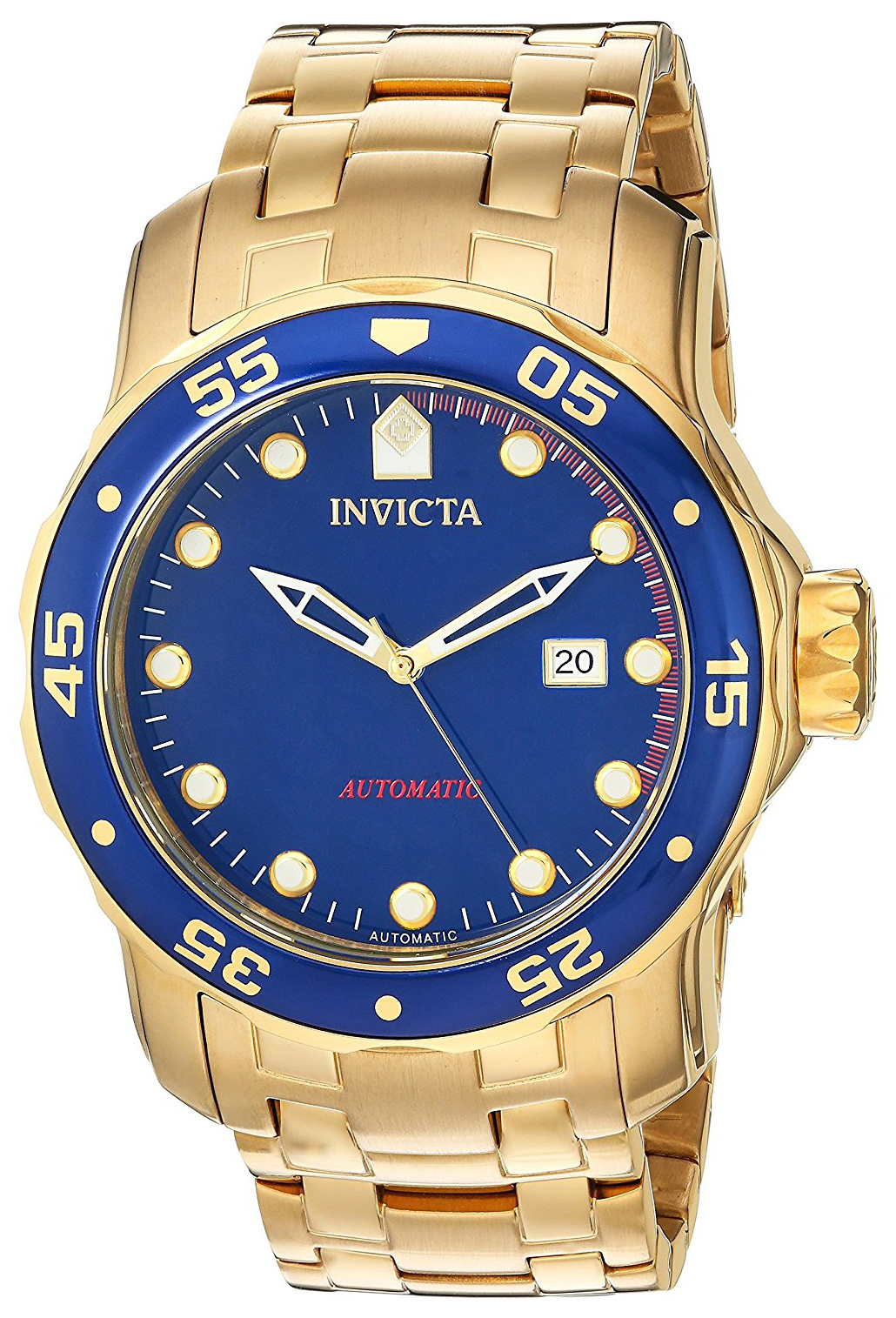 Invicta Pro Diver Herrklocka 23633 Blå/Gulguldtonat stål Ø48 mm - Invicta