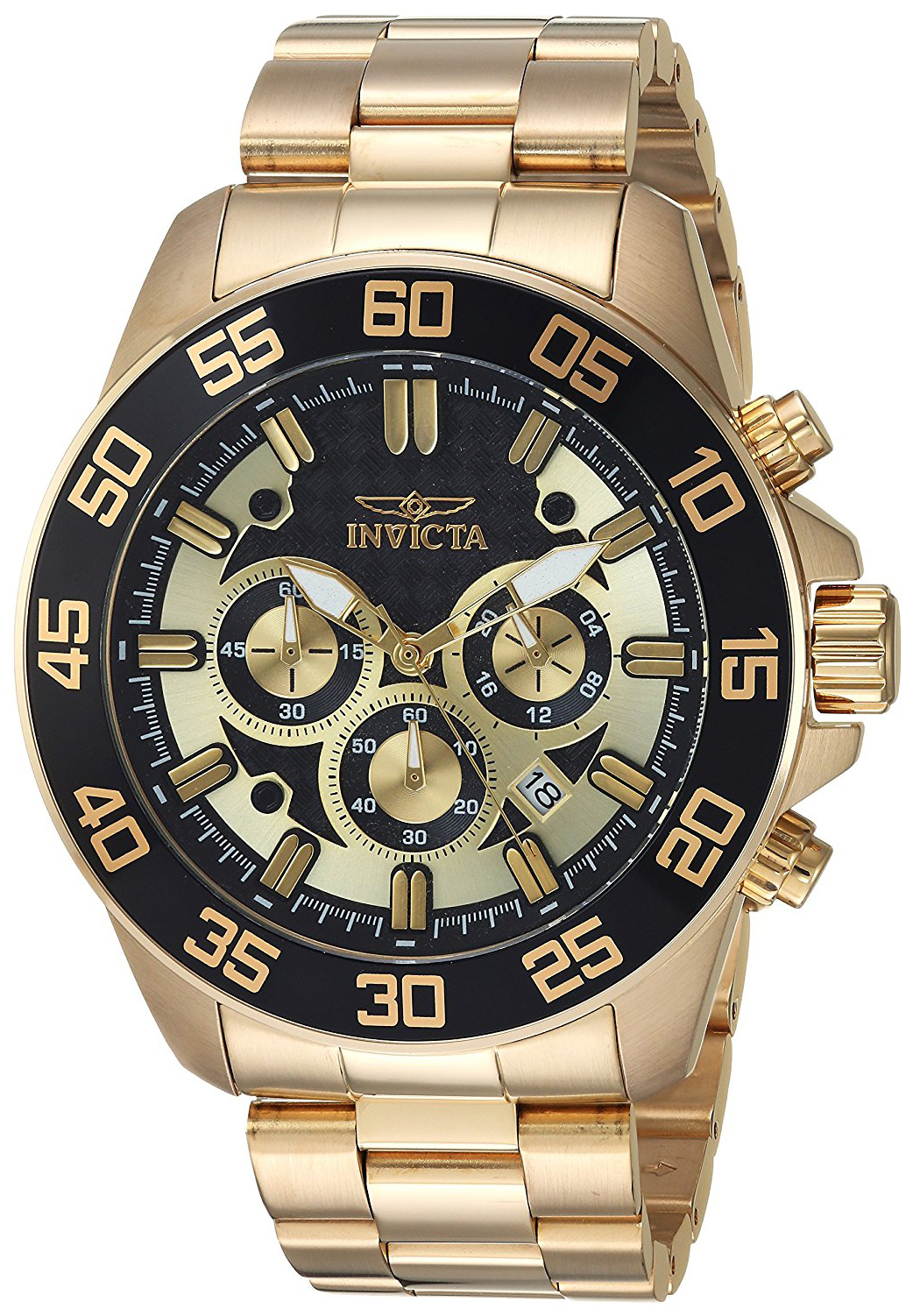 Invicta Pro Diver Herrklocka 24726 Svart/Roséguldstonat stål Ø48 mm - Invicta