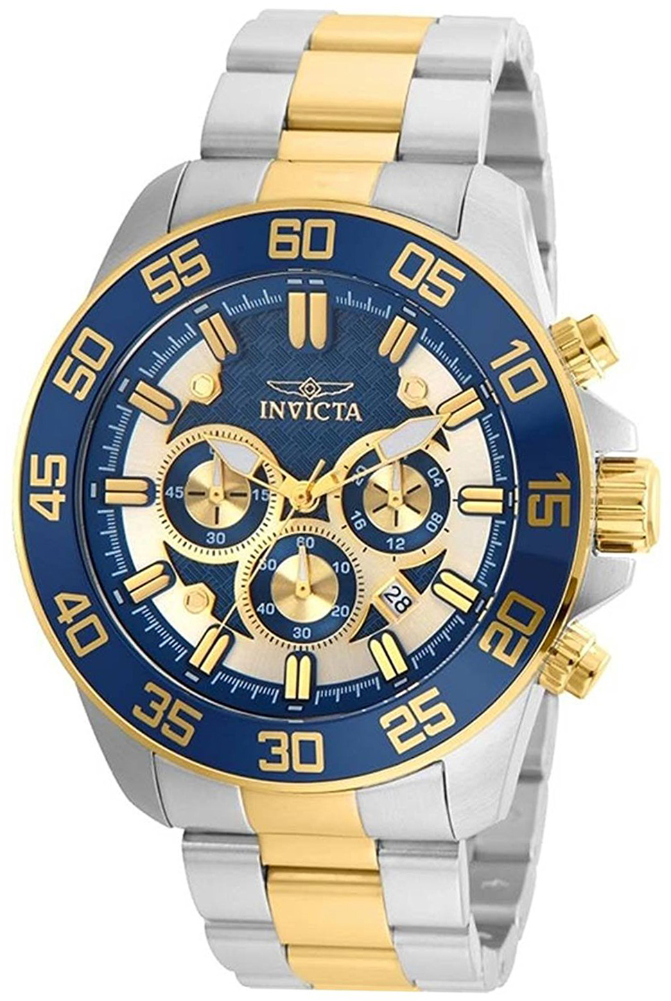 Invicta Pro Diver Herrklocka 24843 Blå/Gulguldtonat stål Ø48 mm - Invicta