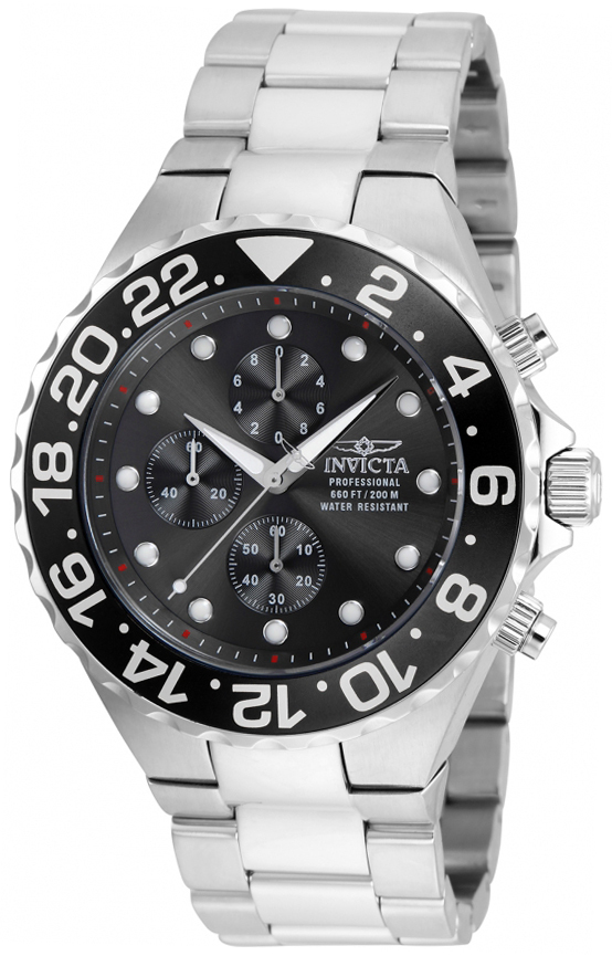 Invicta Pro Diver Herrklocka 26176 Svart/Stål Ø47 mm - Invicta