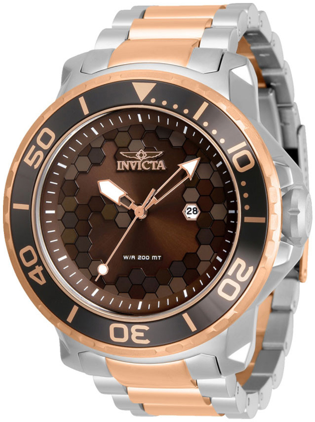 Invicta Herrklocka 30566 Pro Diver Brun/Roséguldstonat stål Ø52 mm - Invicta