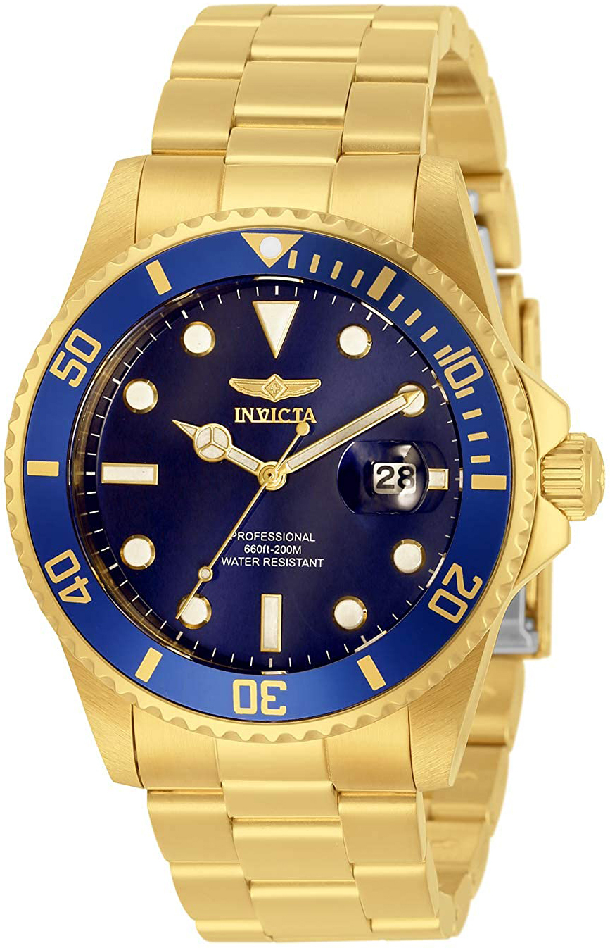 Invicta Herrklocka 33270 Pro Diver Blå/Gulguldtonat stål Ø42 mm - Invicta