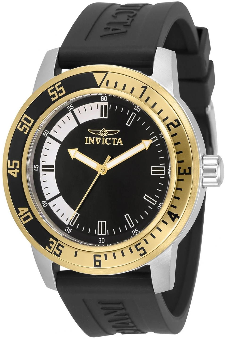 Invicta Herrklocka 34097 Svart/Gummi &Oslash;45 mm