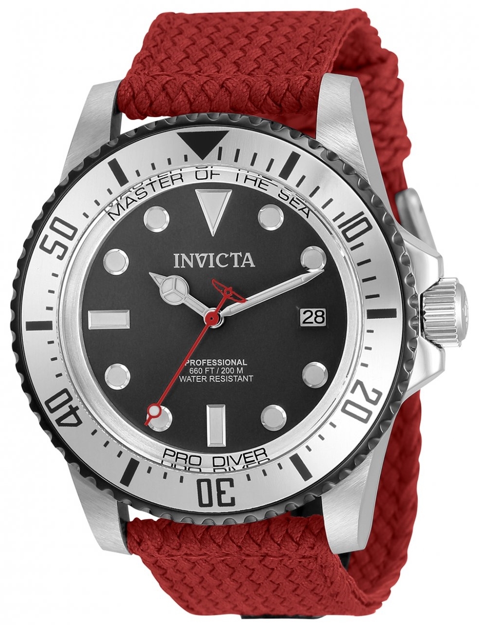 Invicta Herrklocka 35486 Pro Diver Svart/Textil Ø44 mm - Invicta
