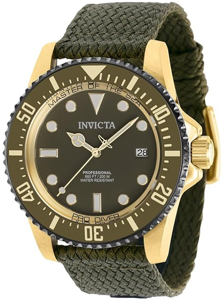 Invicta Herrklocka 38240 Pro Diver Grön/Textil Ø44 mm - Invicta