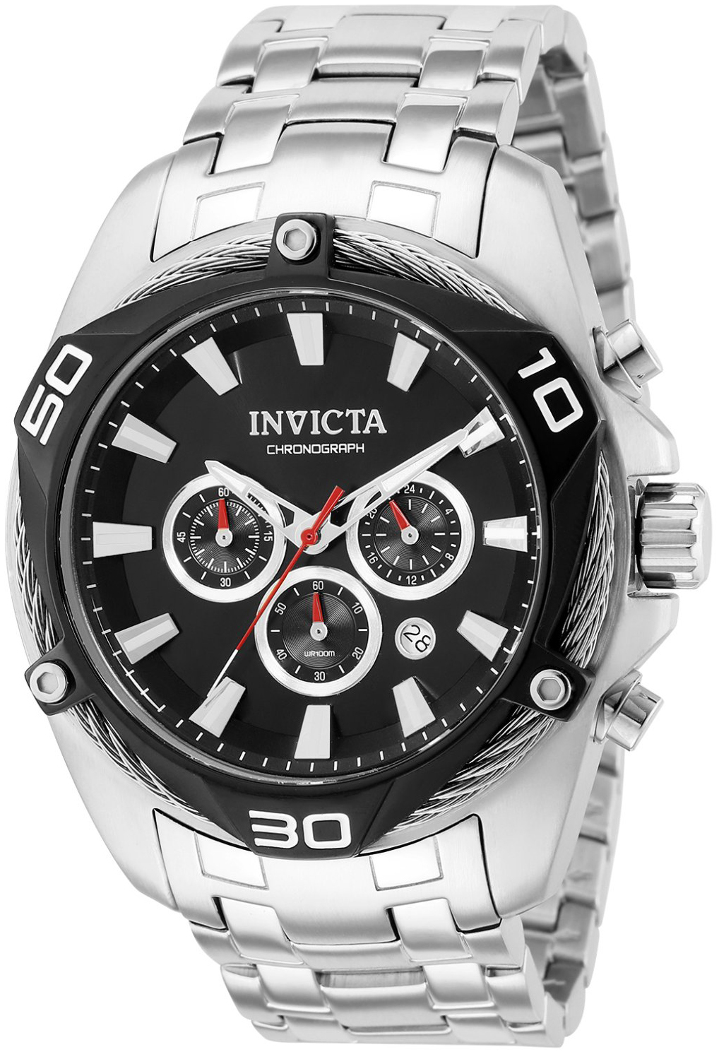 Invicta Herrklocka 38569 Bolt Svart/Stål Ø50 mm - Invicta