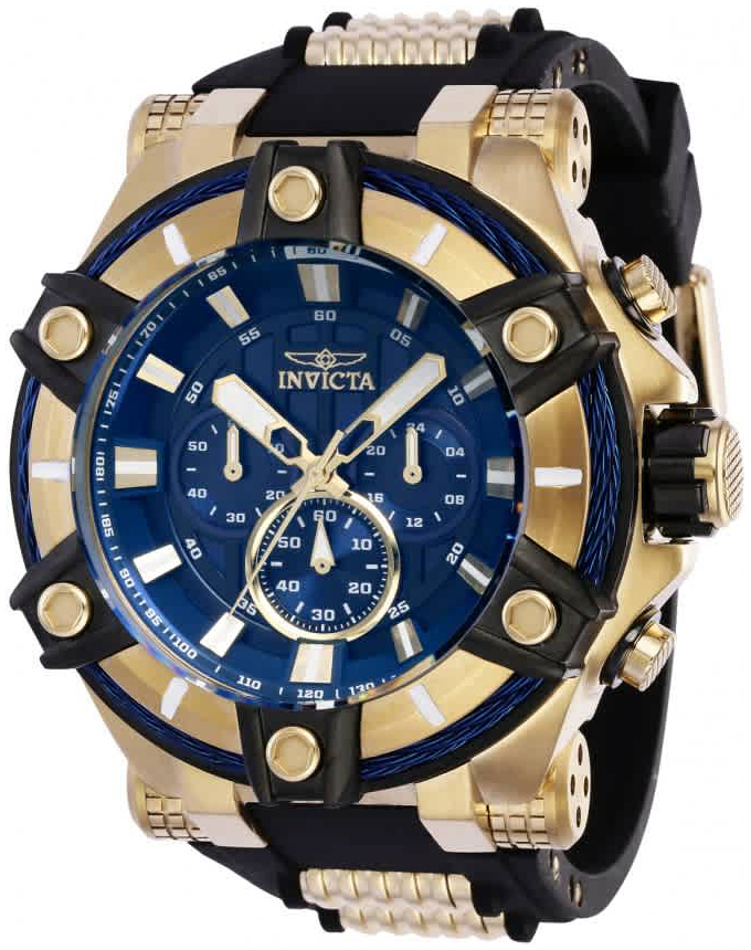 Invicta Herrklocka 39187 Bolt Blå/Gulguldtonat stål Ø52 mm