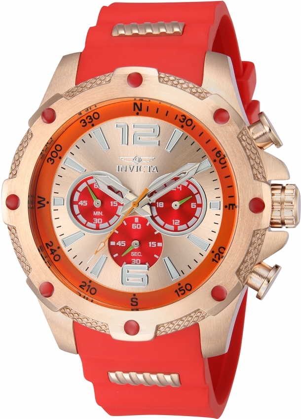 Invicta Herrklocka 43004 I-Force Roséguldstonad/Gummi Ø50 mm