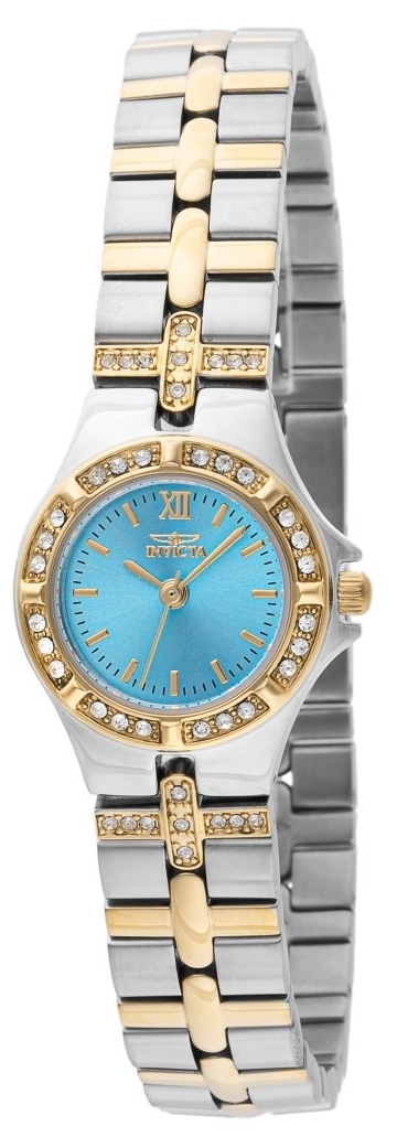 Invicta Damklocka 45873 Wildflower Blå/Guldtonat stål Ø21 mm - Invicta