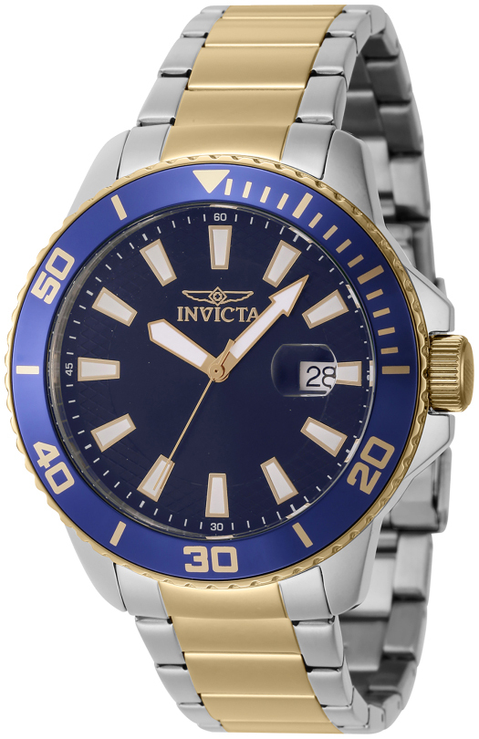Invicta Herrklocka 46071 Pro Diver Blå/Gulguldtonat stål Ø45 mm - Invicta
