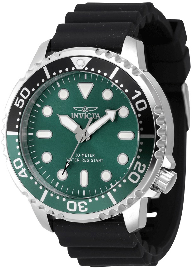 Invicta Herrklocka 47223 Pro Diver Grön/Gummi Ø48 mm