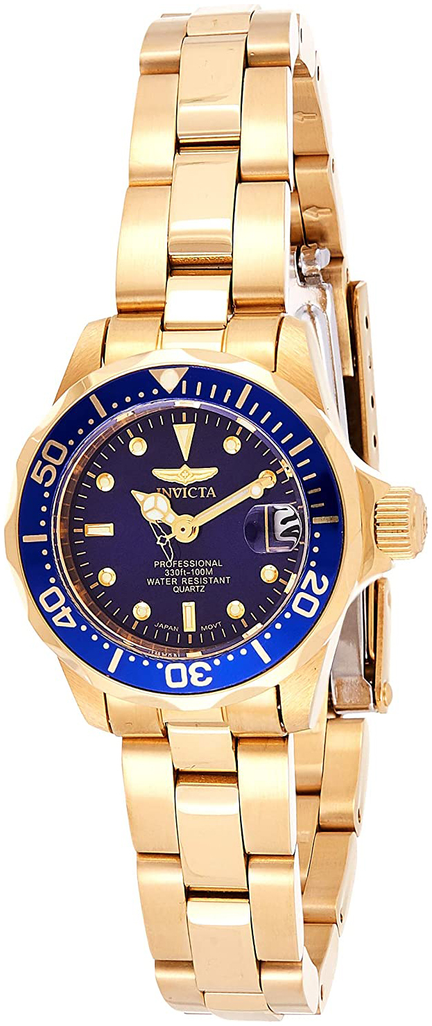Invicta Damklocka 8944 Pro Diver Blå/Gulguldtonat stål Ø23 mm - Invicta
