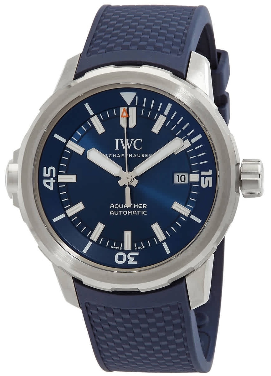 IWC Herrklocka IW328801 Aquatimer Blå/Gummi Ø42 mm - IWC