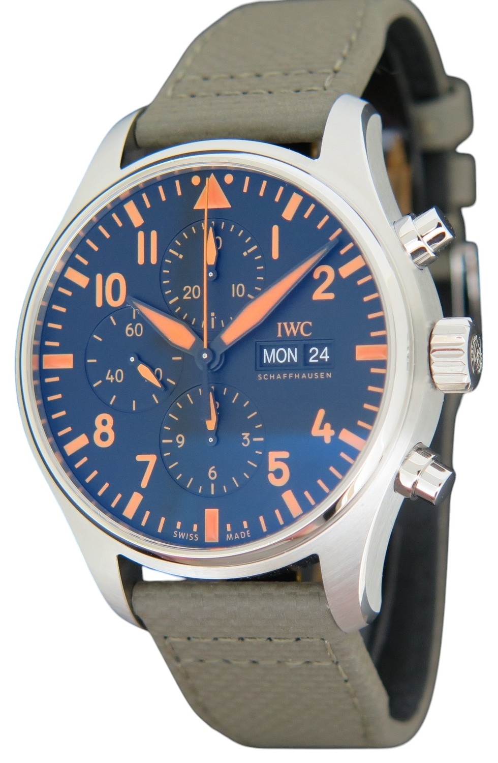 IWC Herrklocka IW377730 Pilots Svart/Läder Ø43 mm - IWC