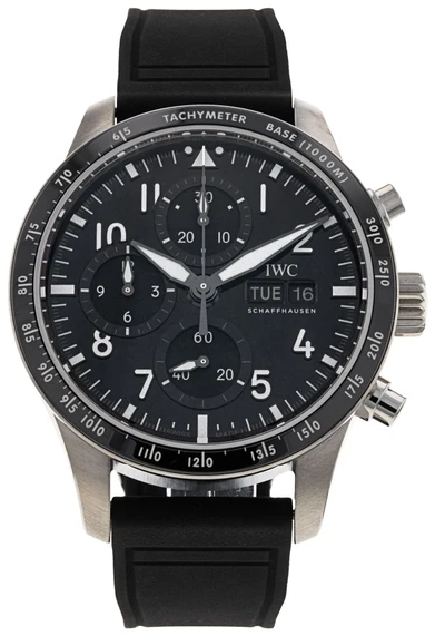 IWC Herrklocka IW388305 Pilots Svart/Gummi Ø41 mm - IWC